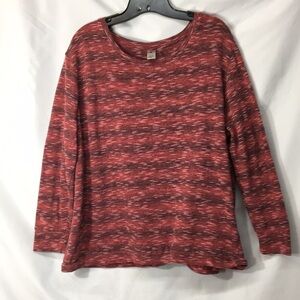 B Active Women’s Red and Black Long-Sleeve Athletic Top Size 18/20 XL Like-NEW